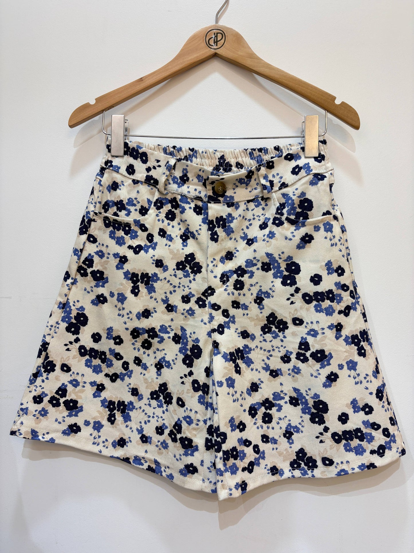 High-Waist-Baumwollshorts mit Blumenprint PPN2653