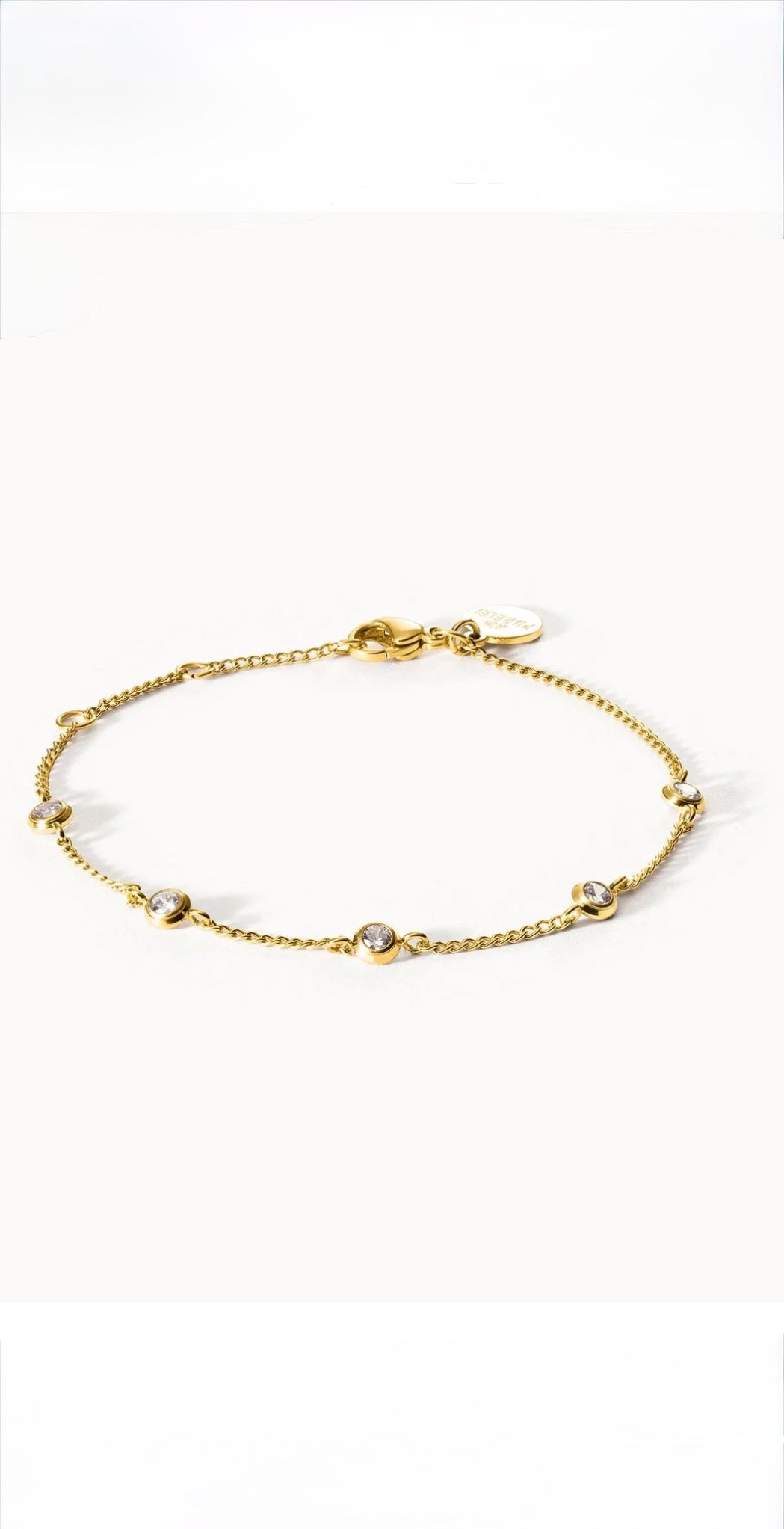 Purelei Zirkonia Sparkle – Filigranes Armband mit Ziersteinen (vergoldet oder silber)