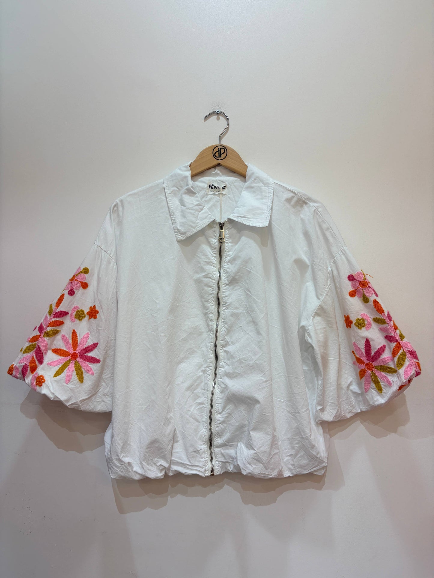Overshirtjacke mit bestickten Ärmeln PV2648