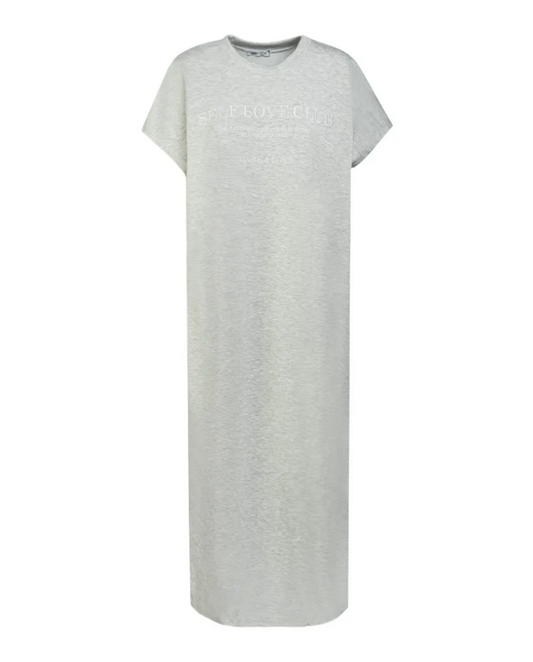 Langes Shirtkleid mit Seitenschlitz