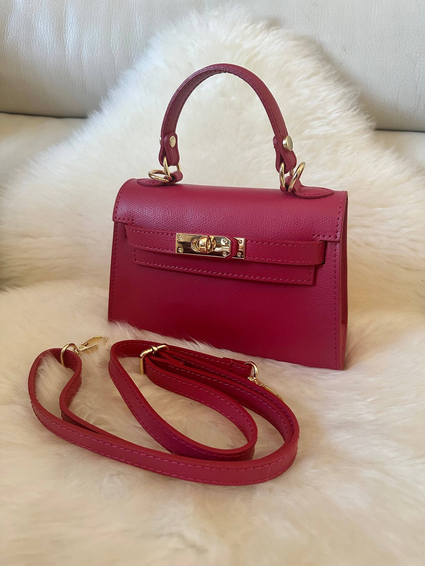 MINI K - Handtasche aus echtem Leder