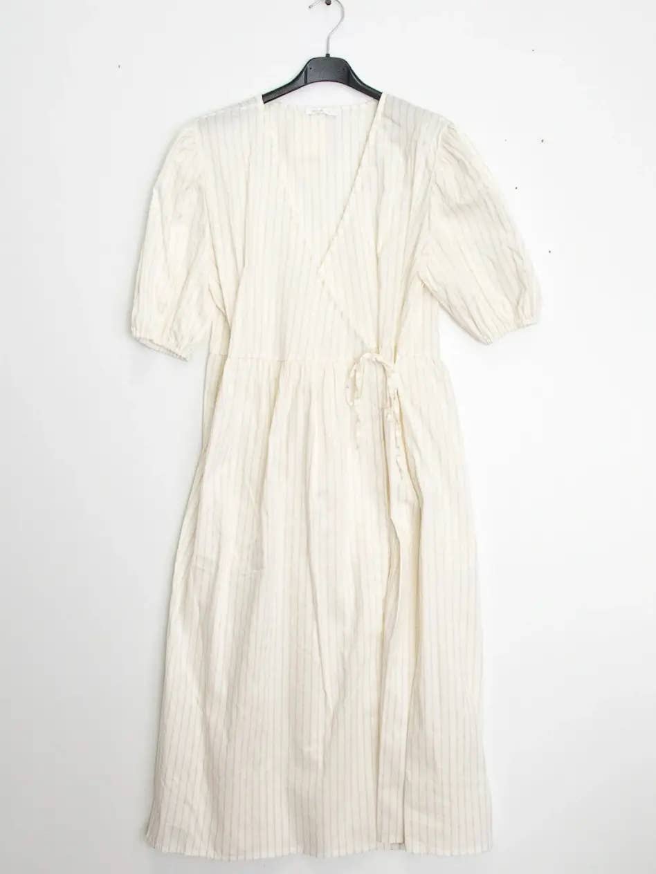 Gestreiftes Wickelkleid aus Baumwolle PR2628-1