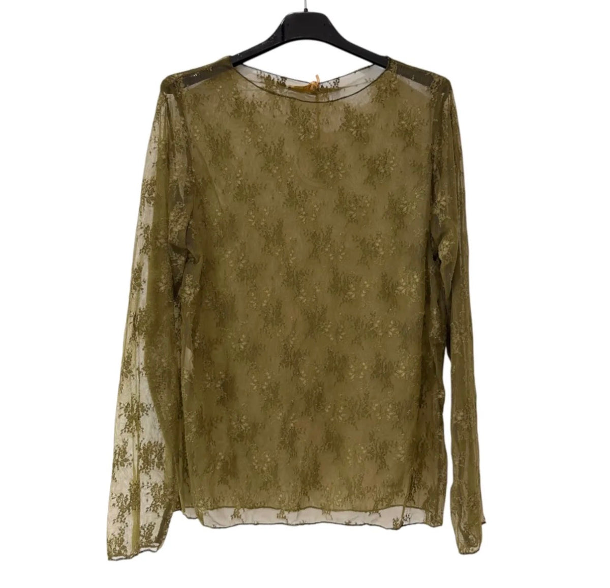 Lace Blouse – Transparente Spitzenbluse mit Rundhalsausschnitt