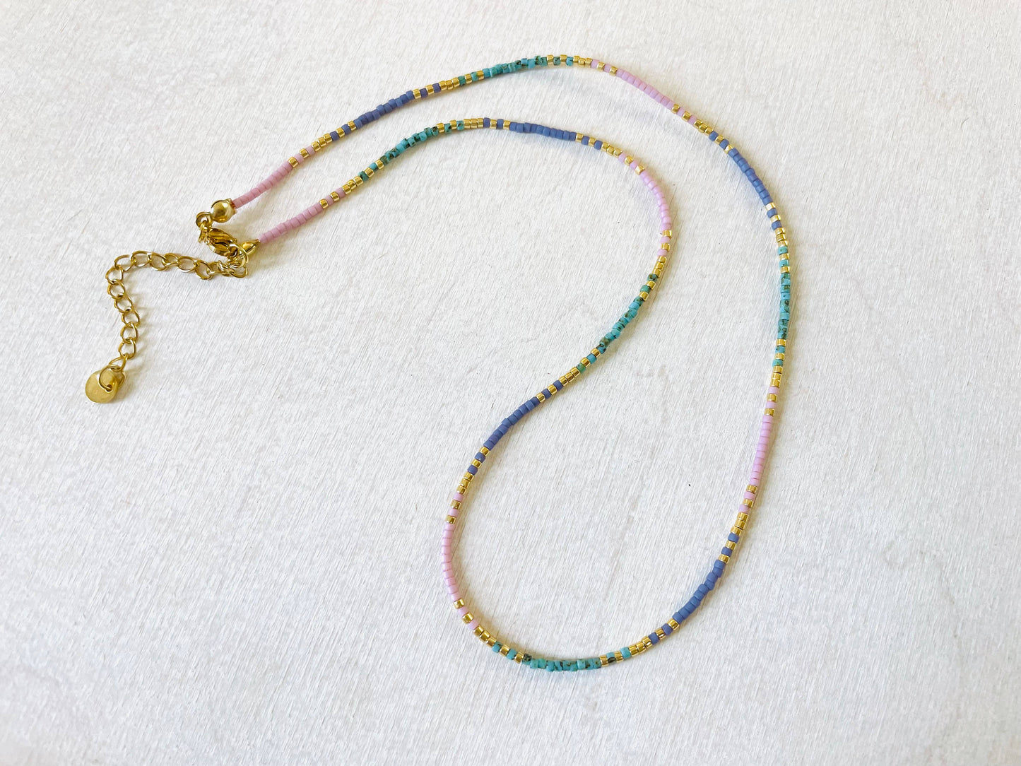 Perlenkette, Edelstahlkette, Halsband C052