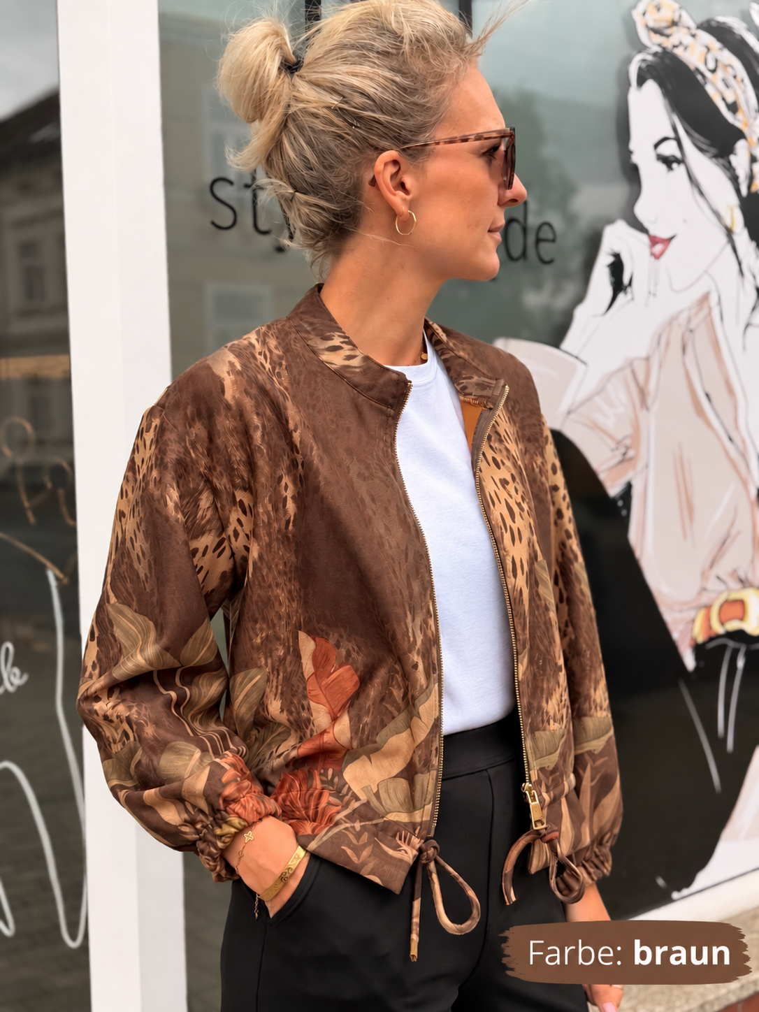 Made in Italy Jack mit Animal- & Botanical-Print