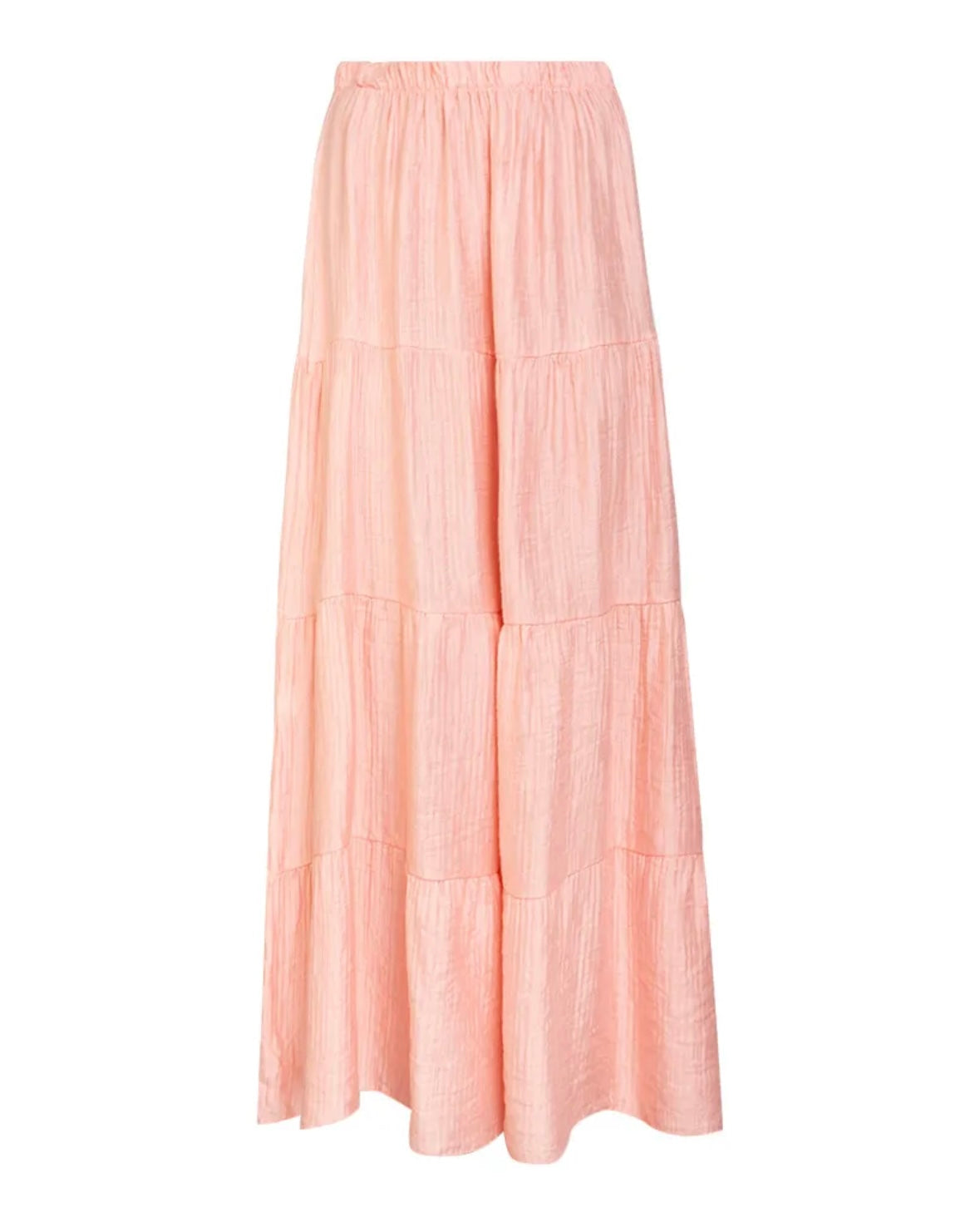 Boho Maxirock aus Tencel – luftig & elegant | In Dunkelbraun, Rosa & Weiß