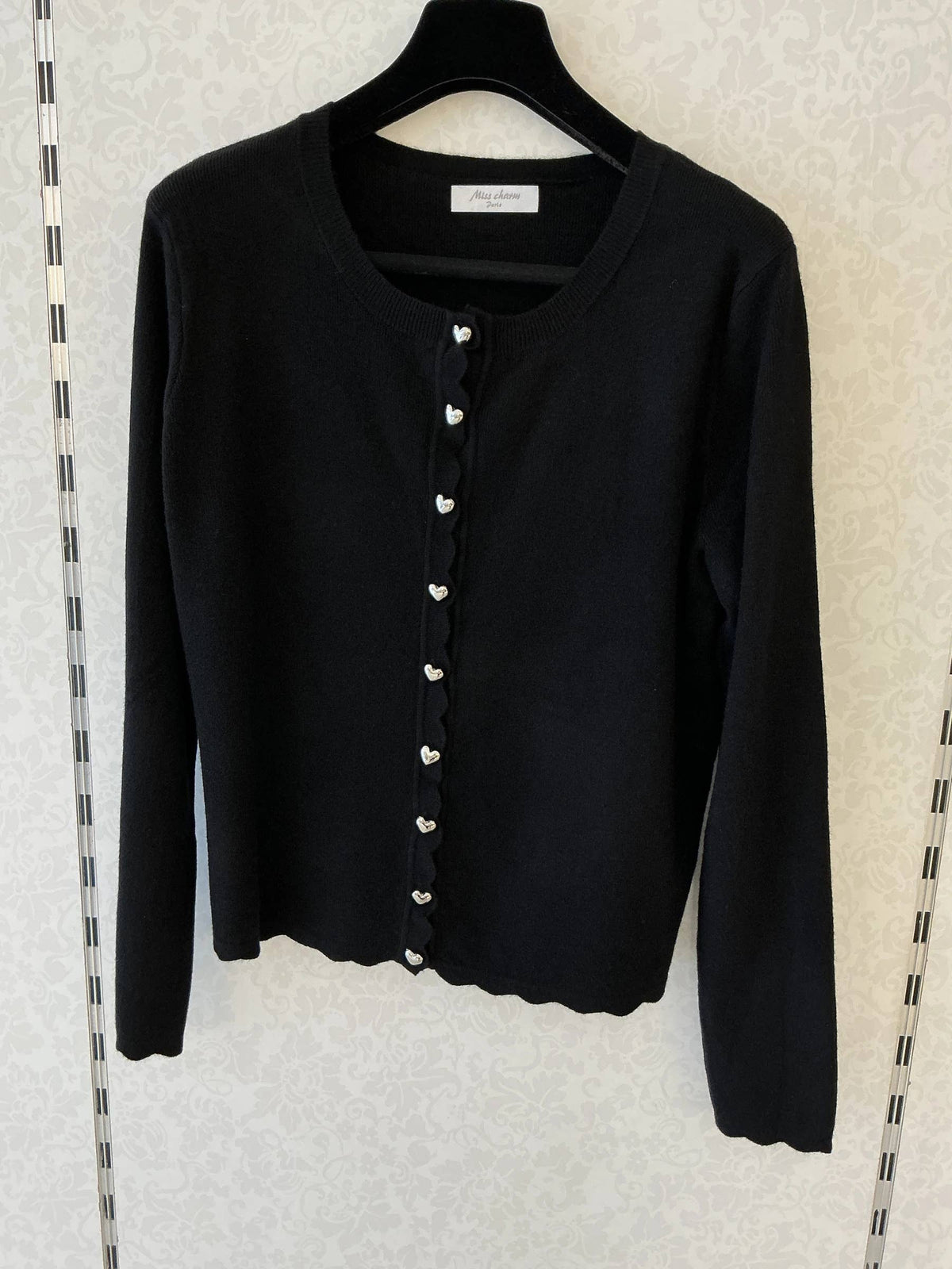 Cardigan mit herzförmigen Knöpfen [10593]