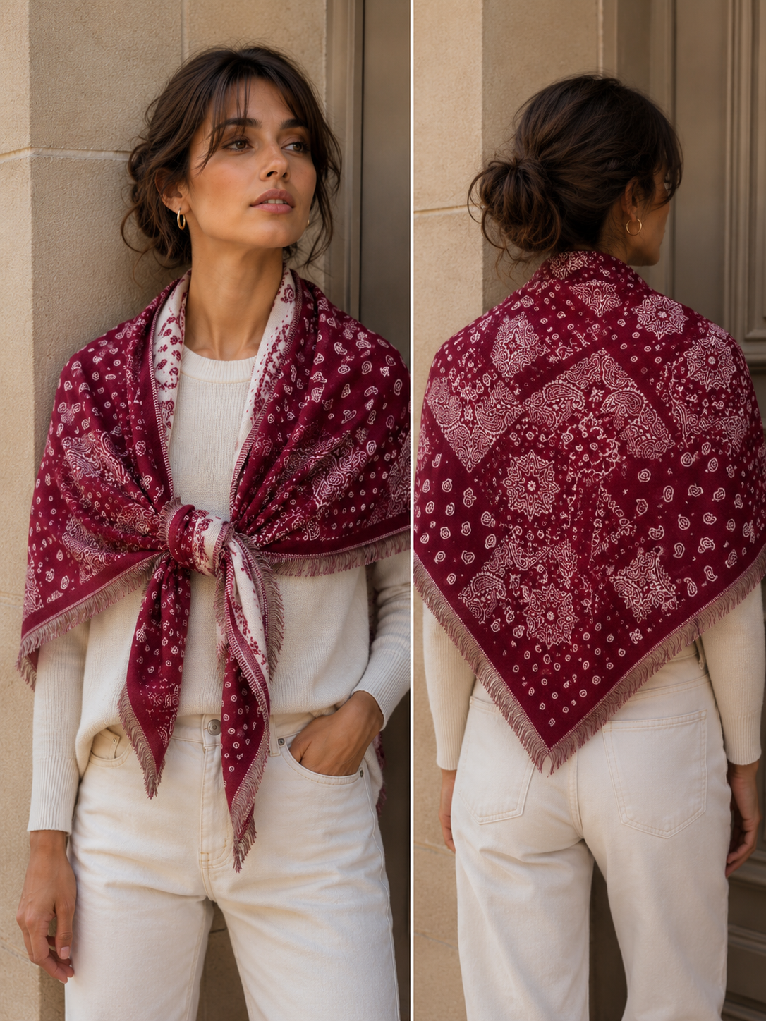 D2026-200 Dickes Dreieck 2-in-1 - Paisley