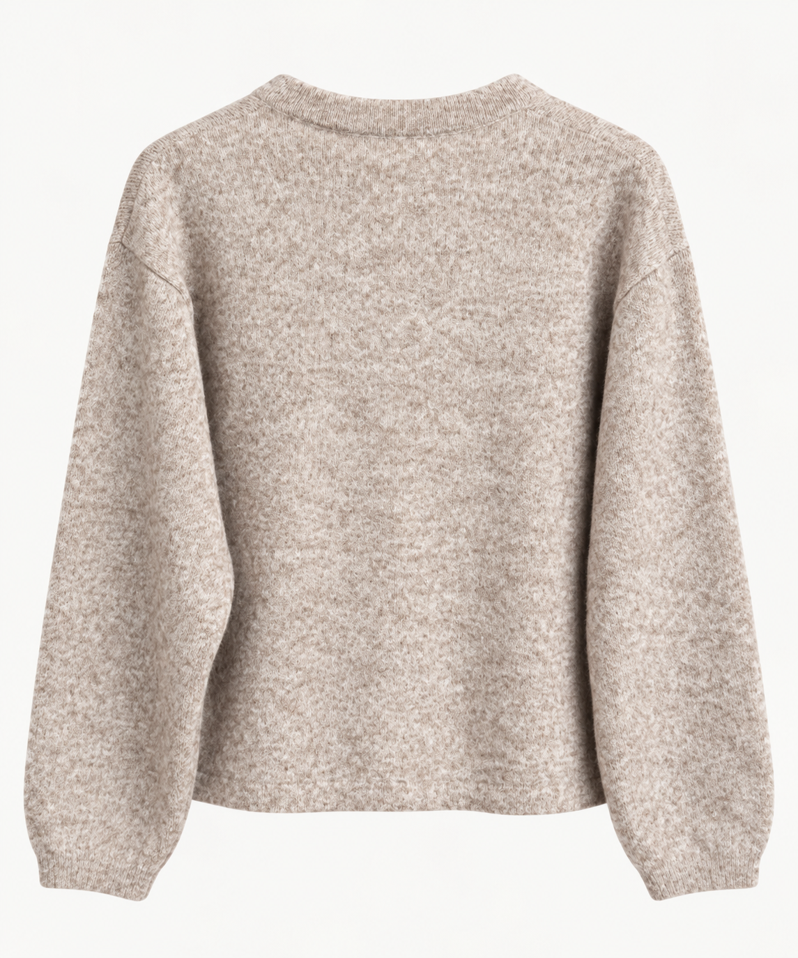 Strickpullover „Cozy Knot“ – Beige Melange