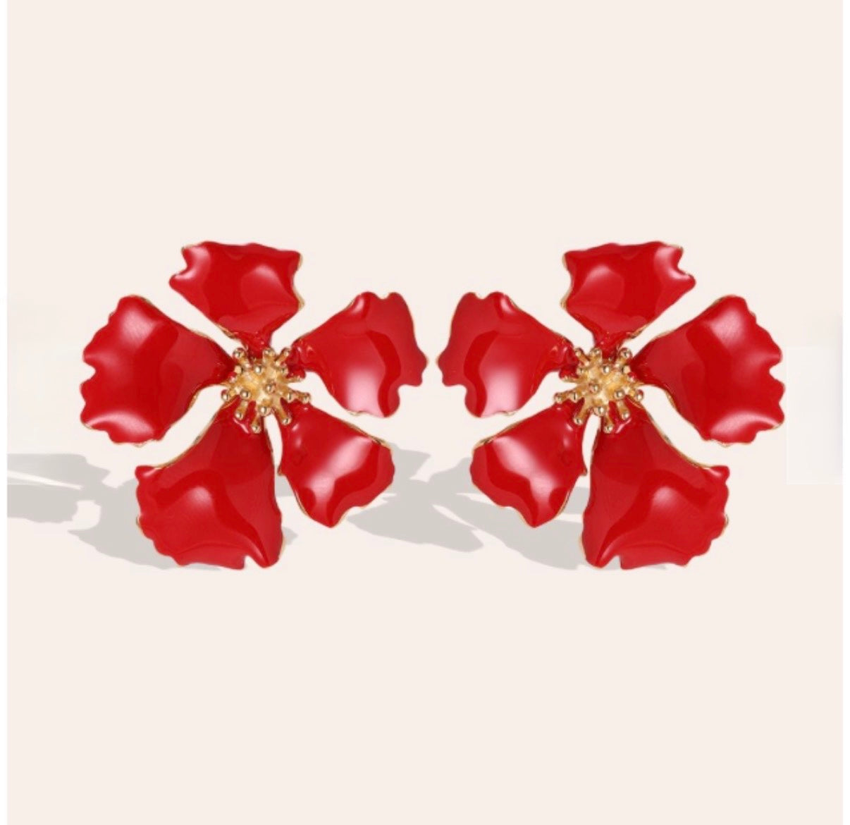 Statement-Blumen Ohrstecker aus Edelstahl
