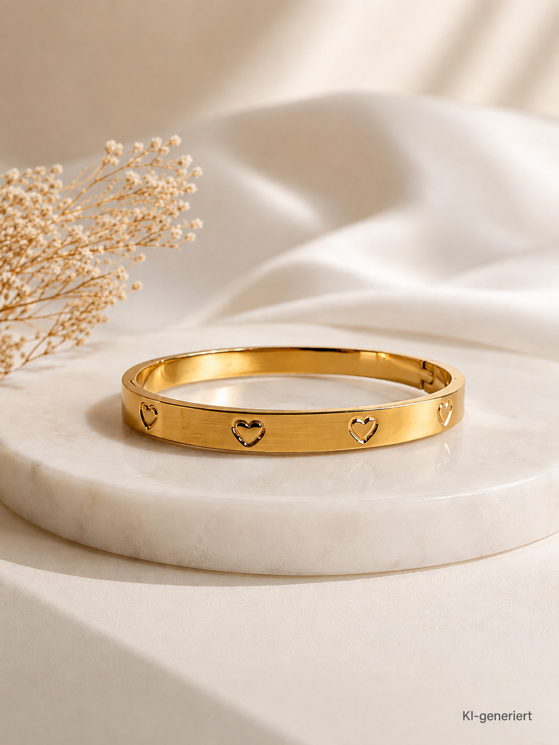 Heart Armreif | 18K vergoldet