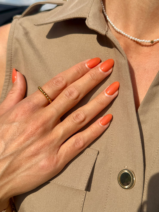 Bright – Ring mit Kugelstruktur (vergoldet)