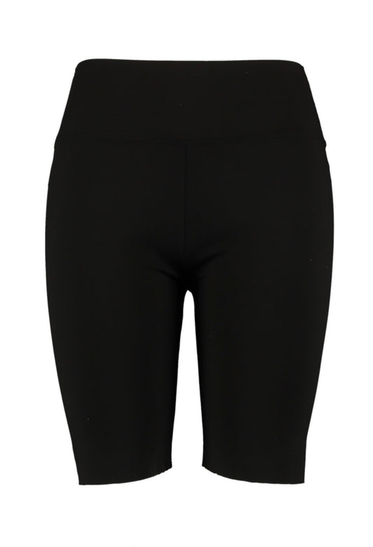 Große Größe High Waist Biker Shorts – Schwarz