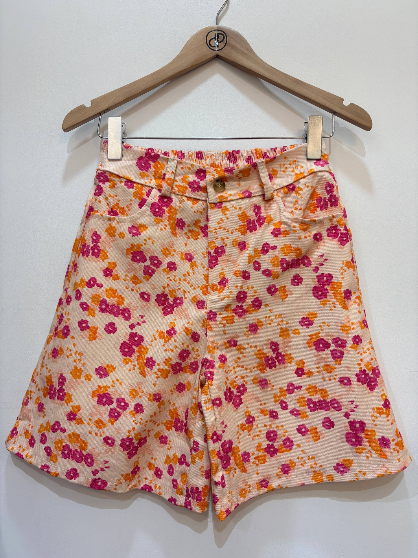 High-Waist-Baumwollshorts mit Blumenprint PPN2653