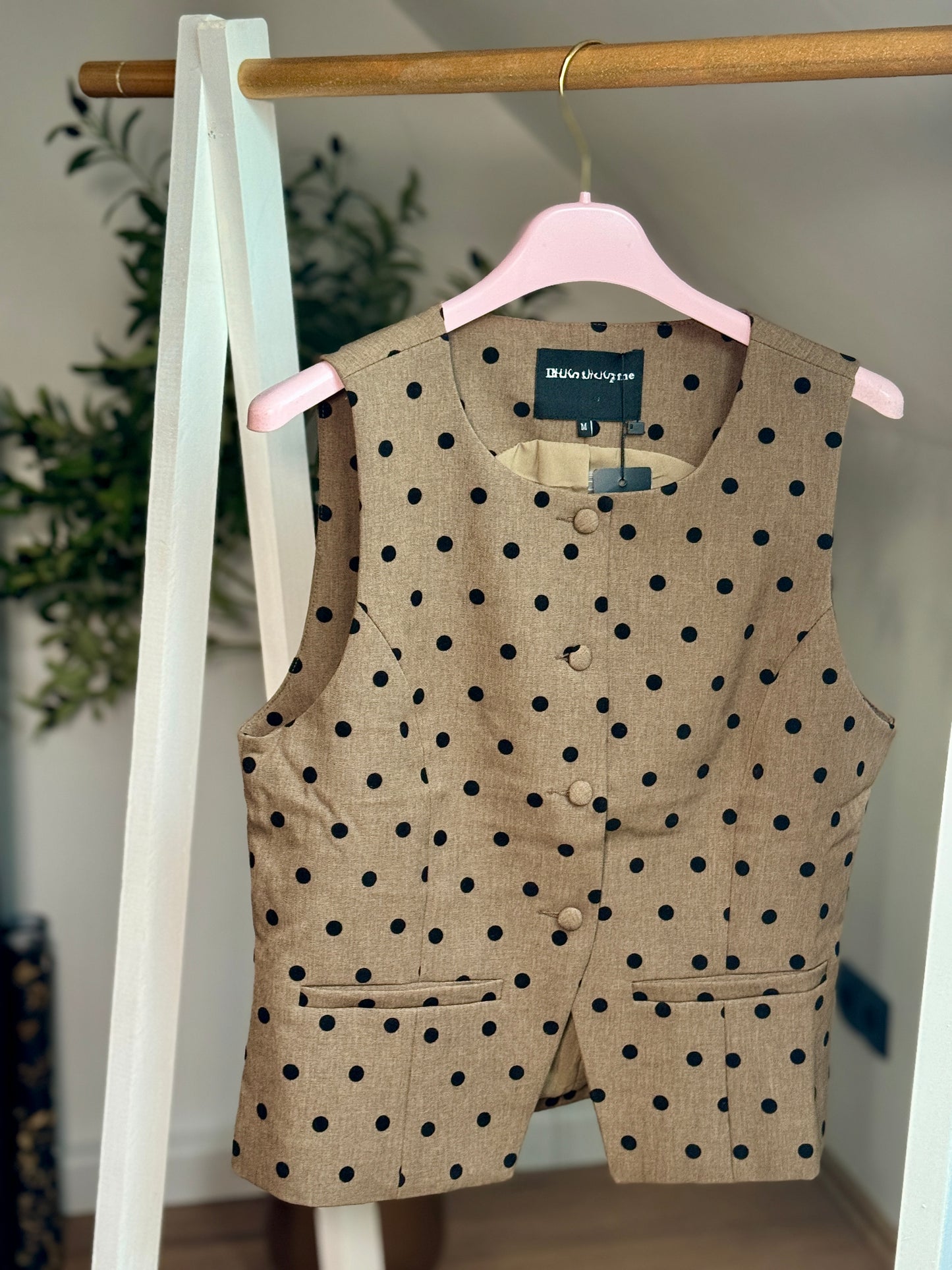 Damen Weste mit Polka Dots