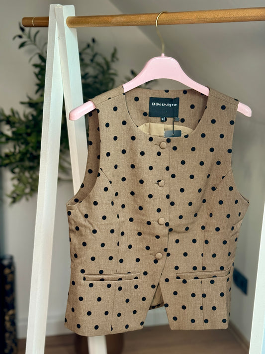 Damen Weste mit Polka Dots