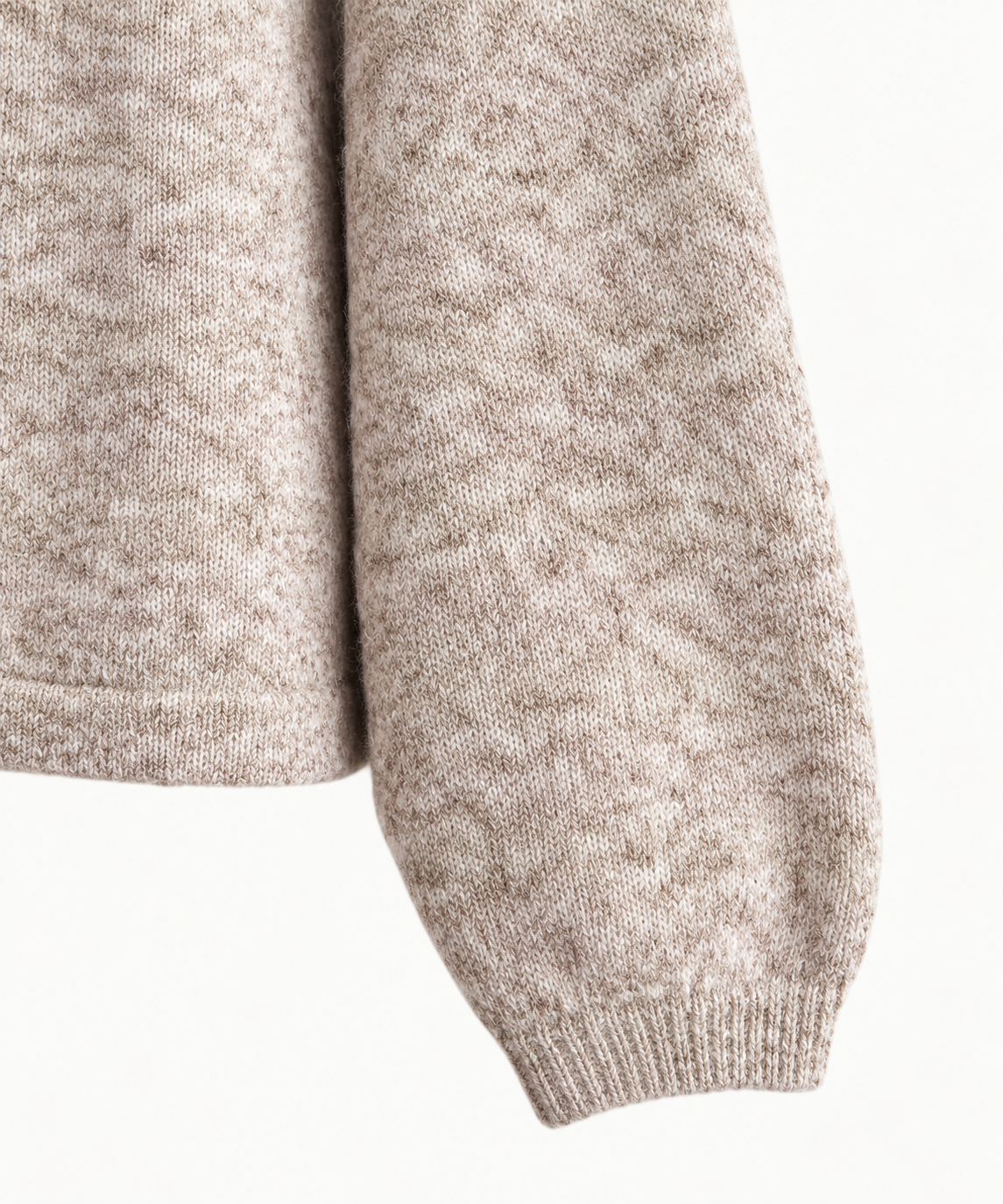 Strickpullover „Cozy Knot“ – Beige Melange