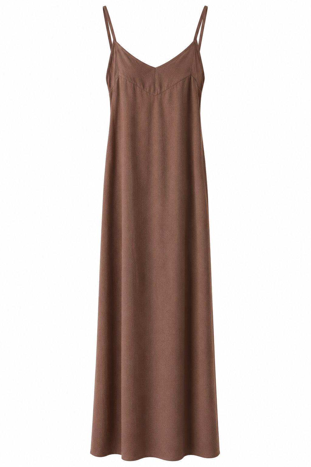 Maxikleid mit Spaghettiträgern & Seitenschlitz – 3 Farben