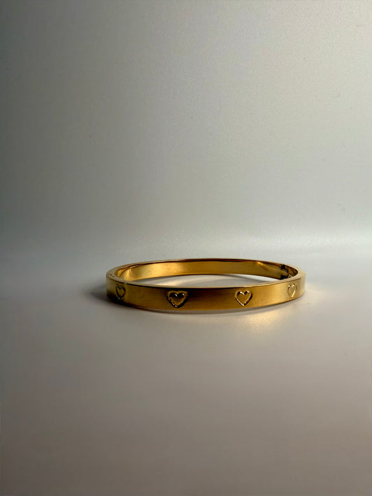 Heart Armreif | 18K vergoldet