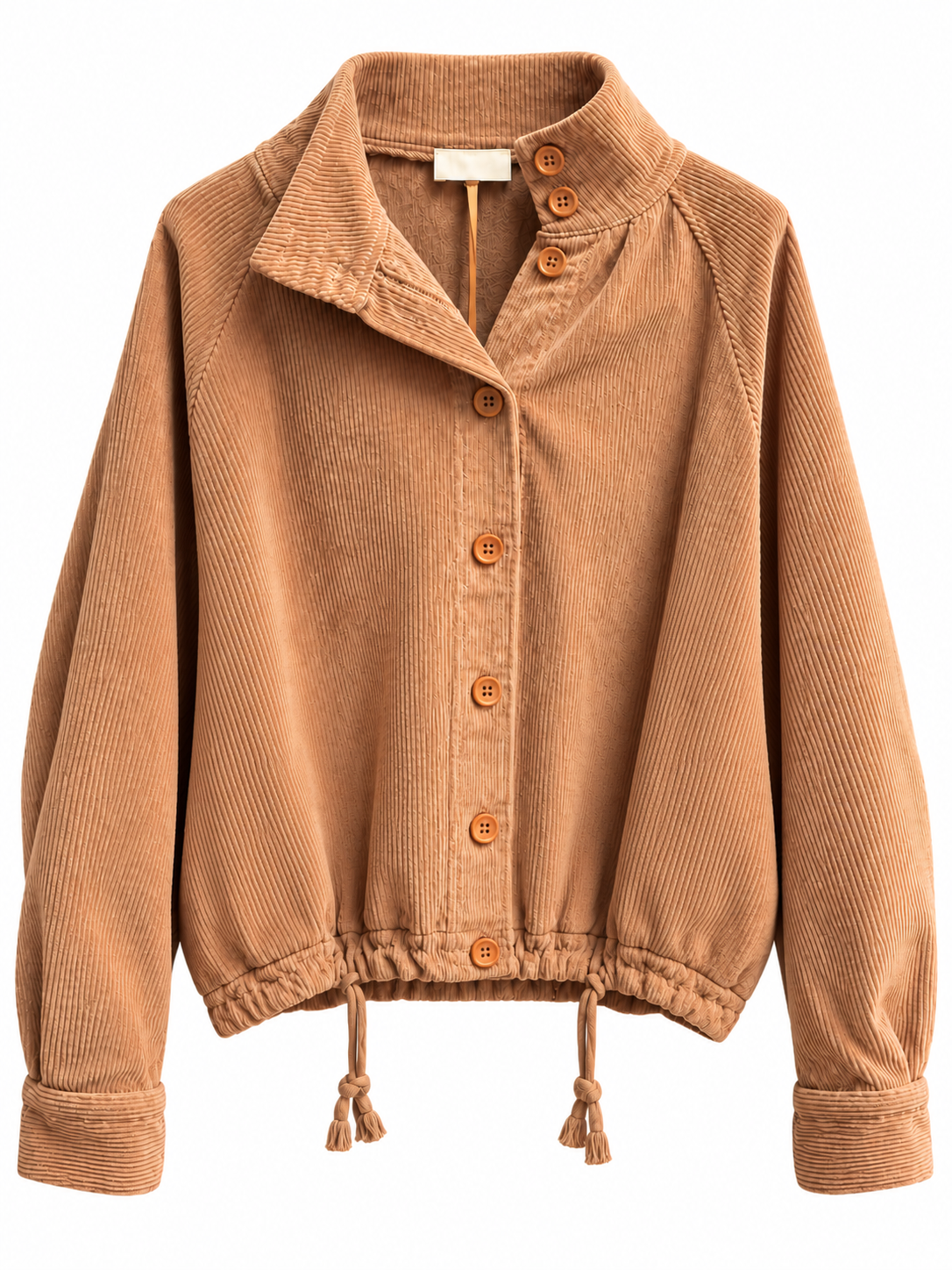 Cordjacke mit Knopfleiste & Tunnelzug – 2 Farben