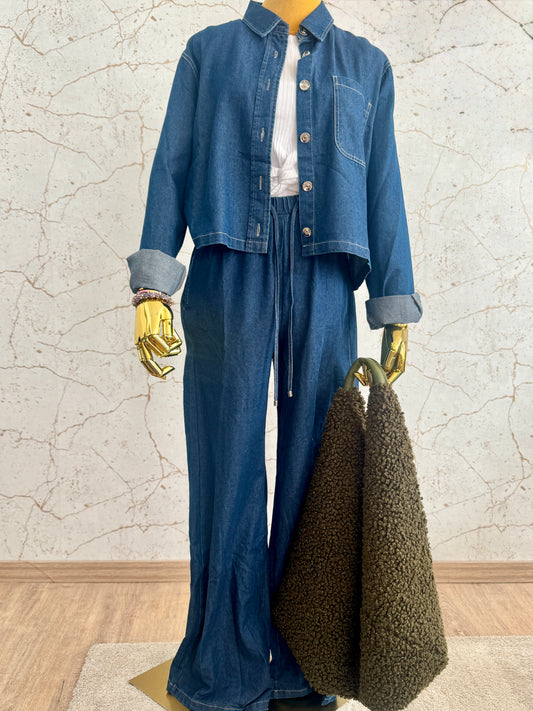 Wide Leg Denim Hose – Relaxed Fit