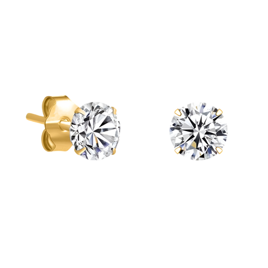 Bright Diamond | 18K vergoldete Ohrstecker