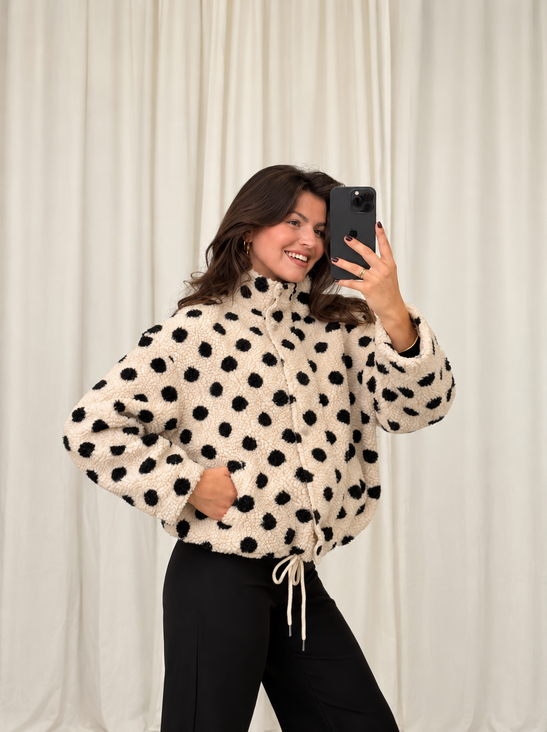 Polka Dot Teddy Jacket