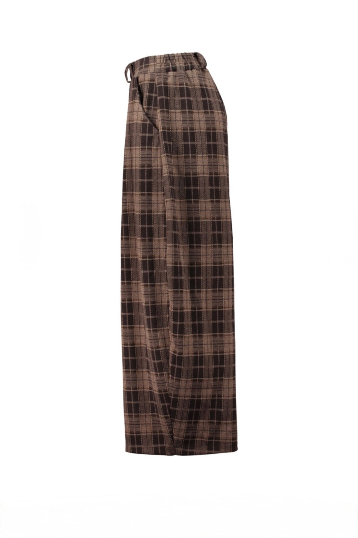 Karierte Hose in Coffee
