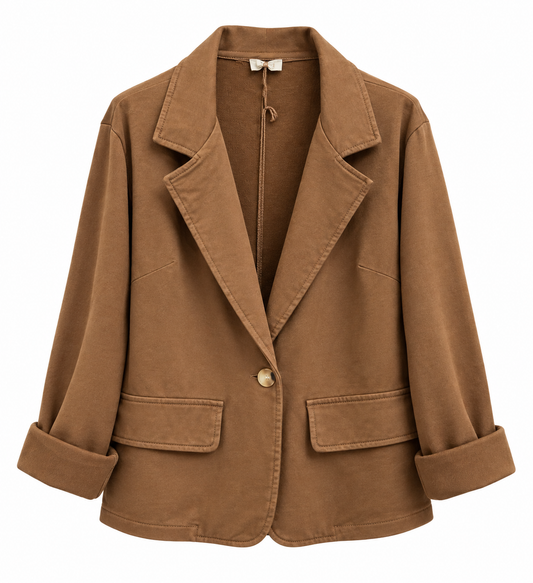 Cotton Blazer – Braun