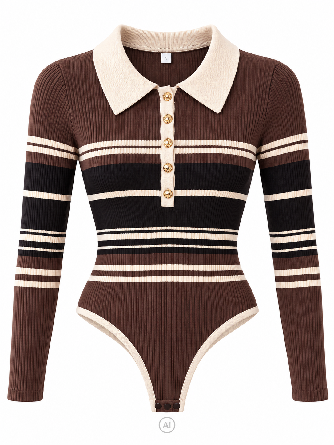Body aus Rippstrick mit Muster – 3 Farben