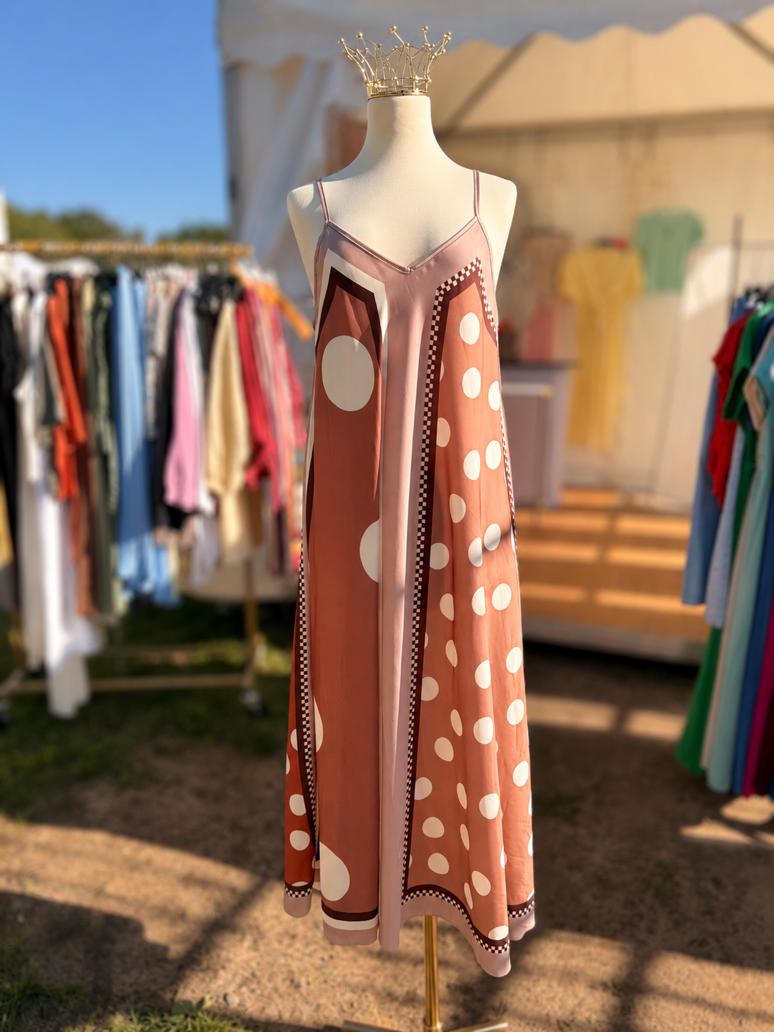Italienisches Maxi-Kleid aus Viskose & Seide – Made in Italy