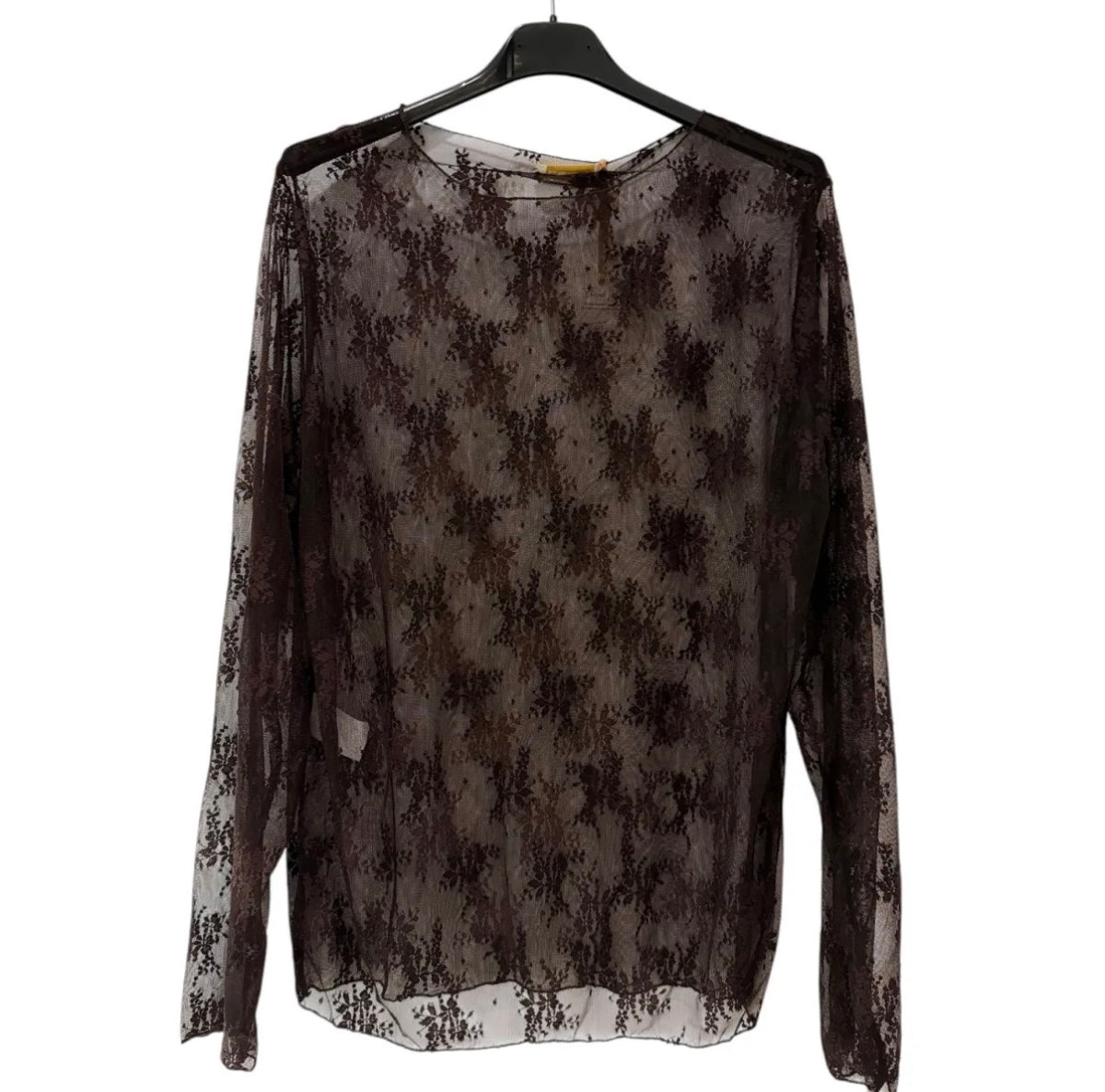 Lace Blouse – Transparente Spitzenbluse mit Rundhalsausschnitt
