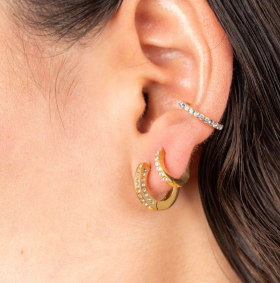 Ear Cuff Sparkle Silber