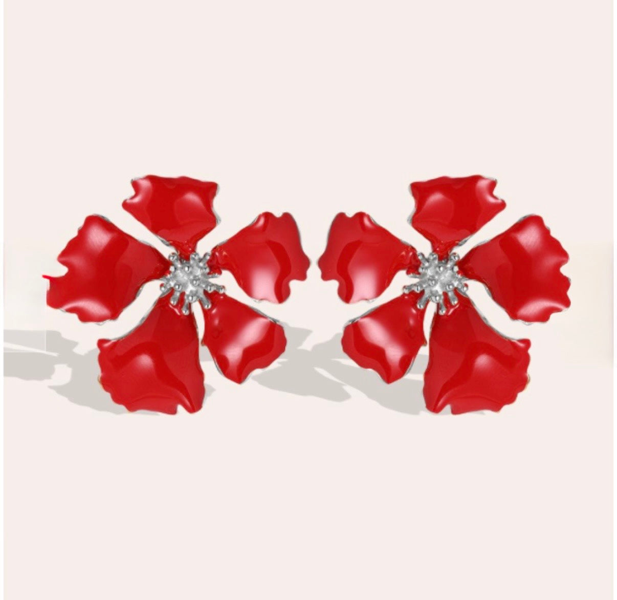 Statement-Blumen Ohrstecker aus Edelstahl