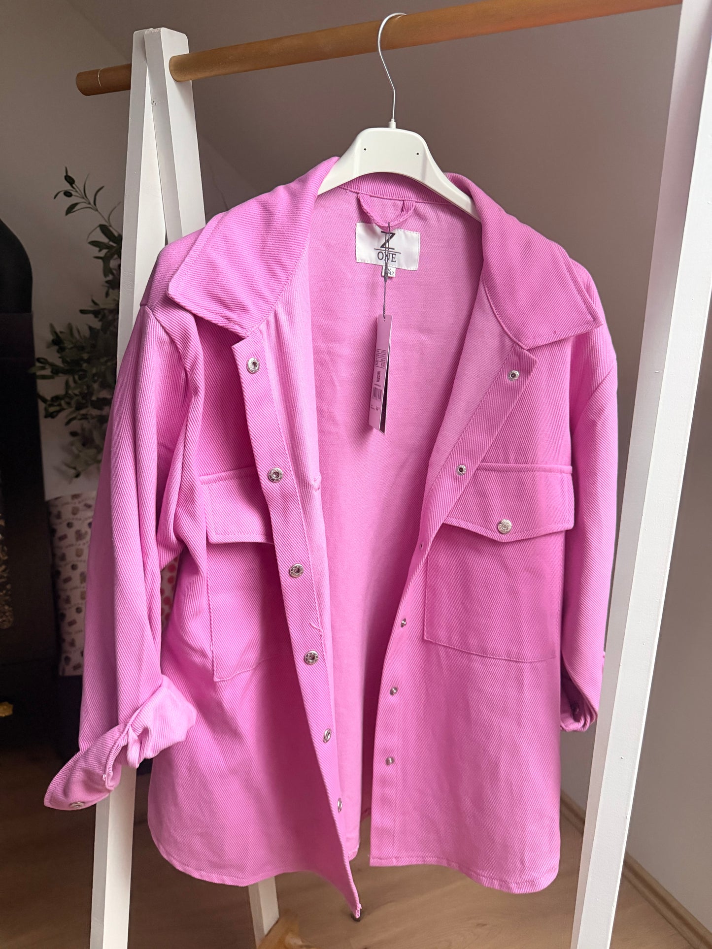 Curvy Hemdbluse rosa