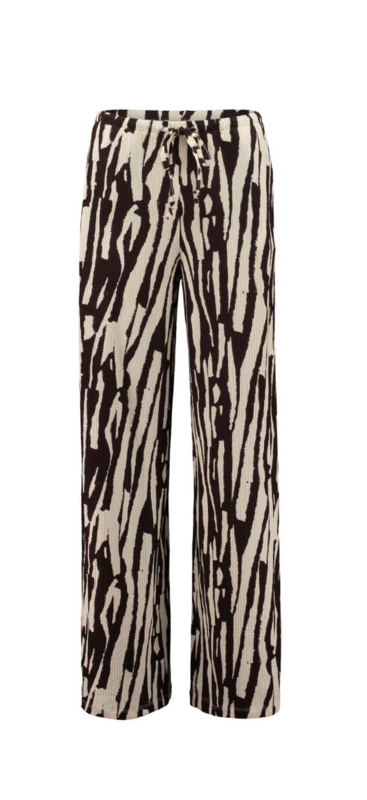 Luftige Palazzo Hose mit Animal Muster