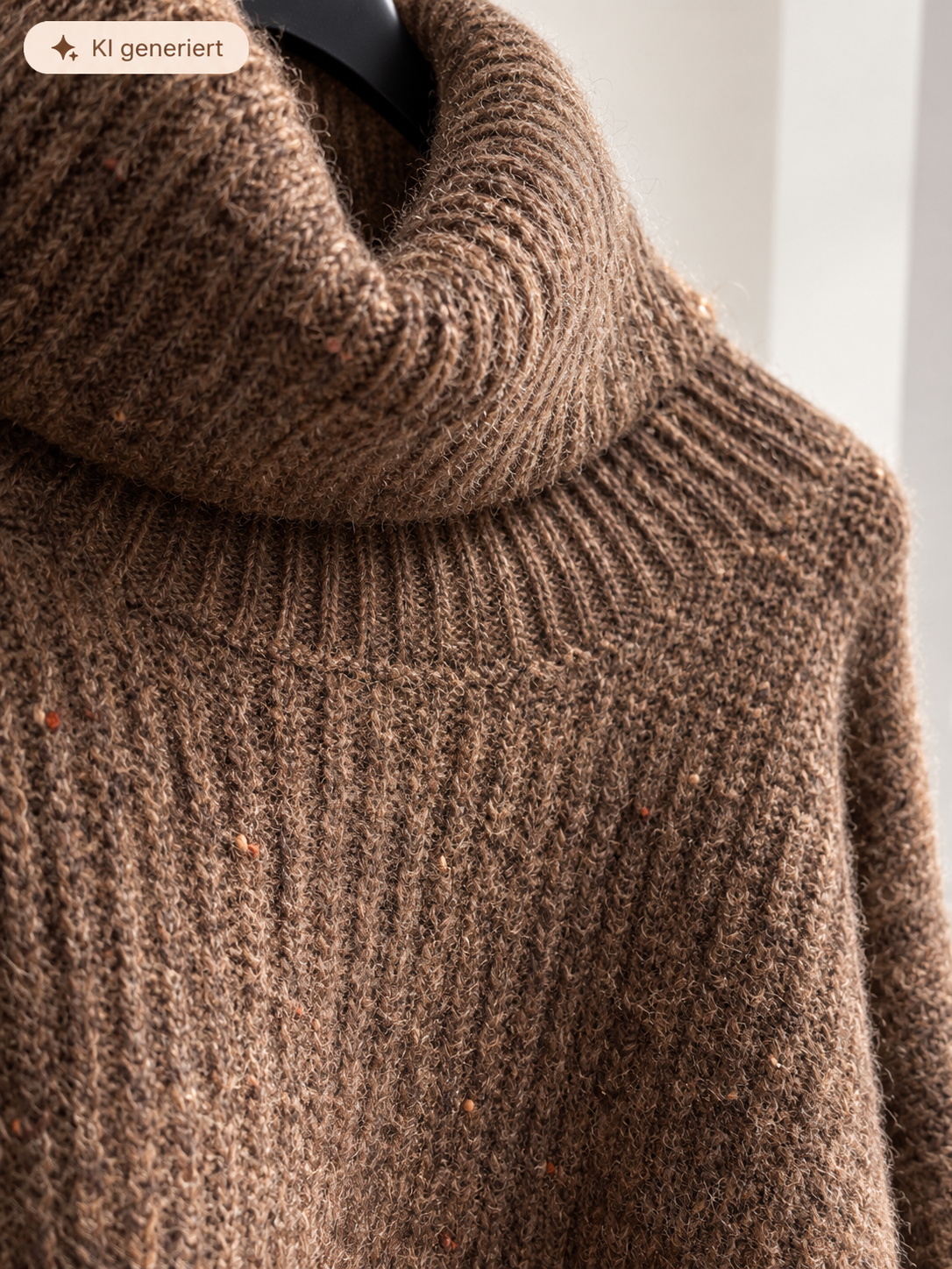 Kuscheliger Oversize Rollkragenpullover mit dezentem Glitzer – 2 Farben