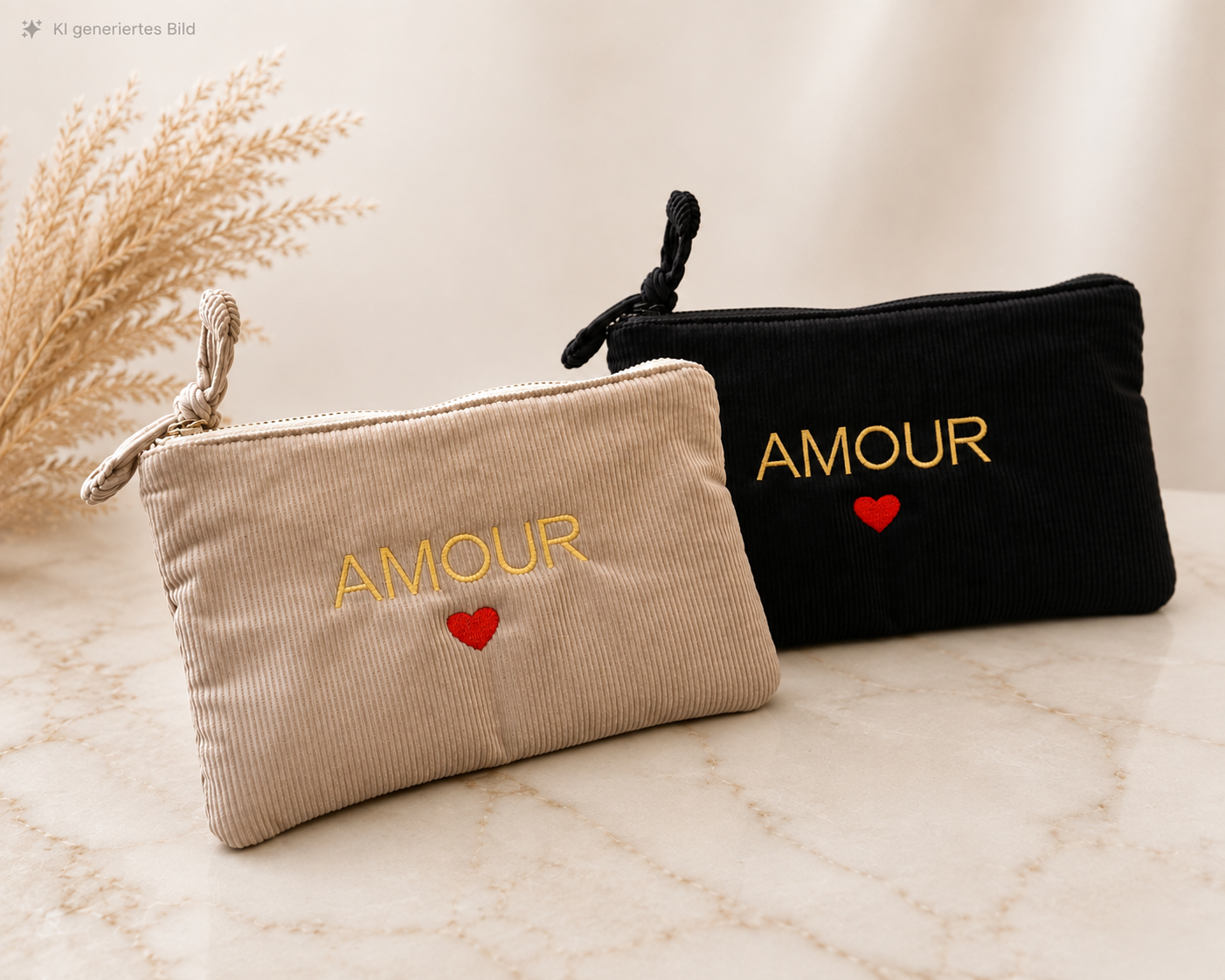 AMOUR Täschchen aus Baumwoll-Cord ❤️