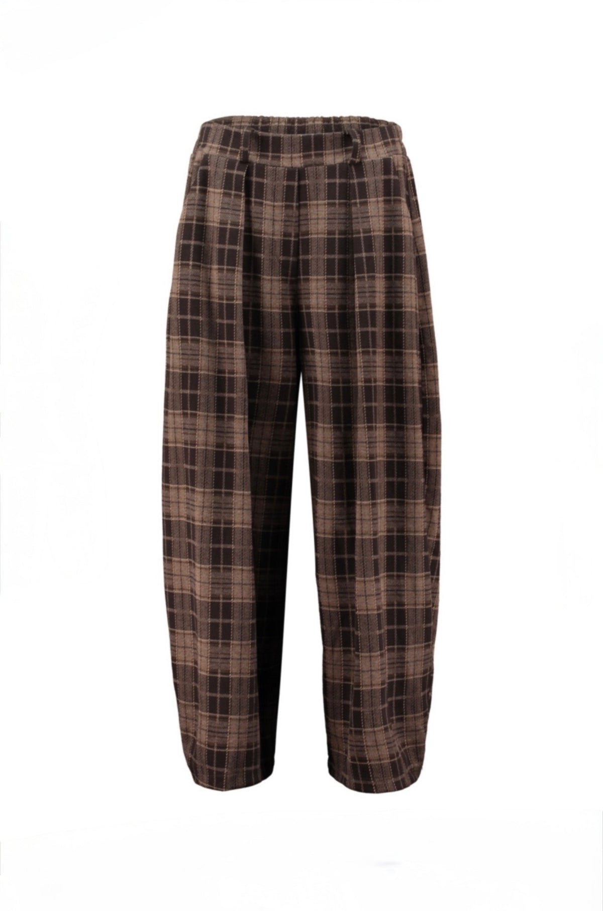 Karierte Hose in Coffee