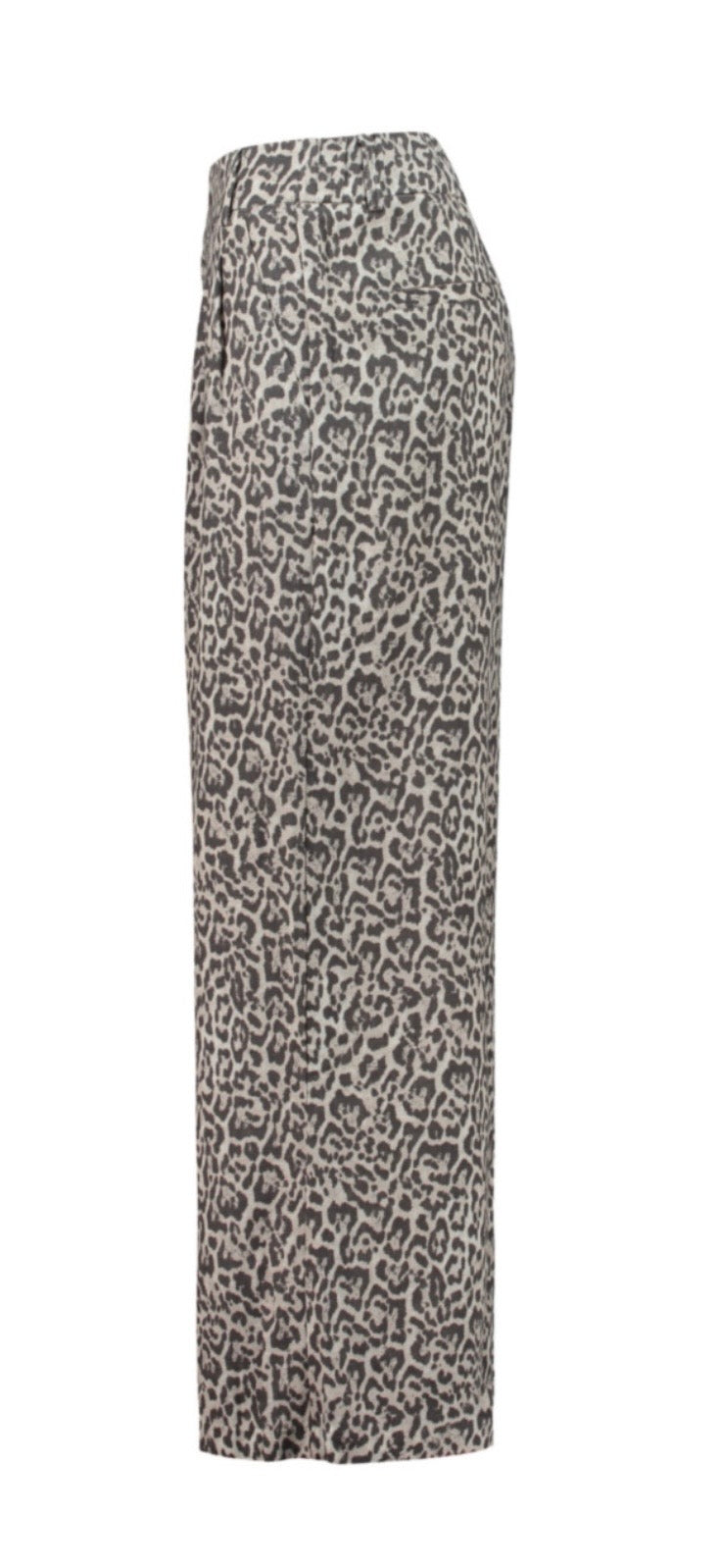 Leo Stoffhose 3/4 – Weite Damenhose mit Animal Print