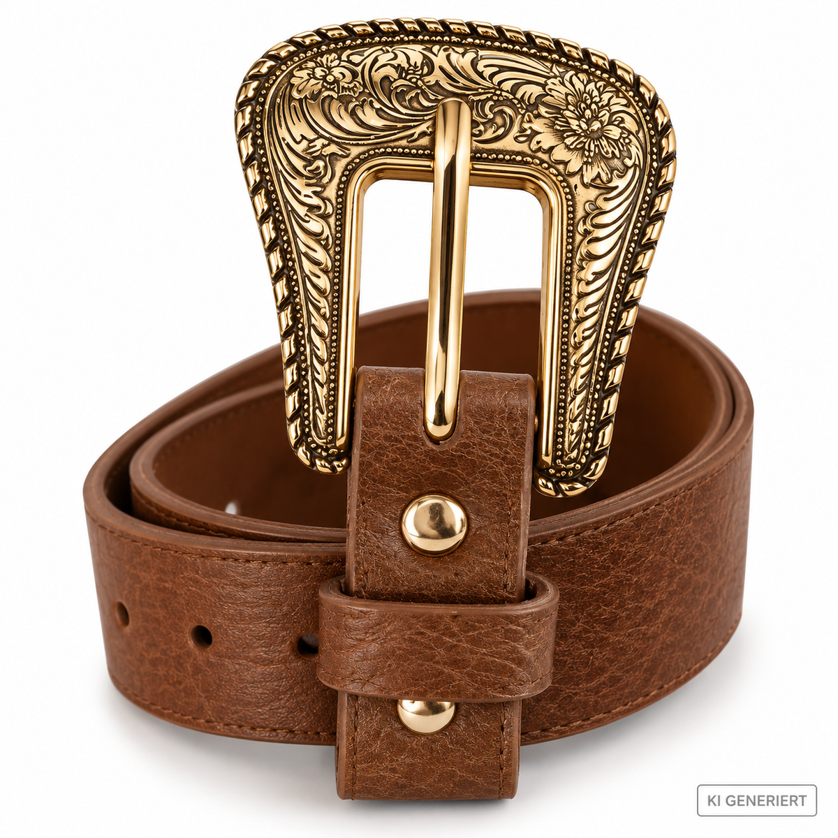 Taillen-Hüft-Herzgürtel mit goldfarbenen Ornamenten – Boho Chic