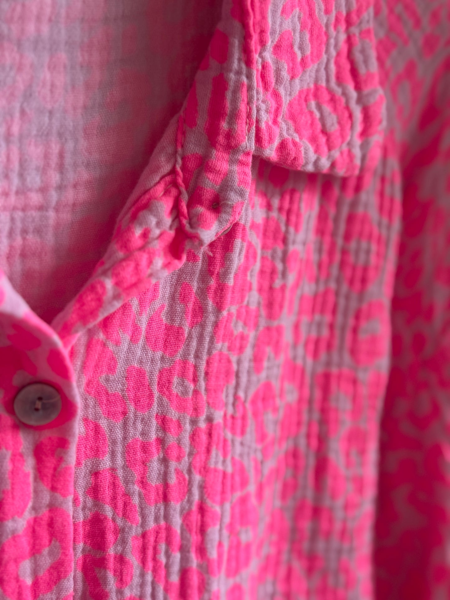 Leopard Bluse – Oversized & Luftig - Pink