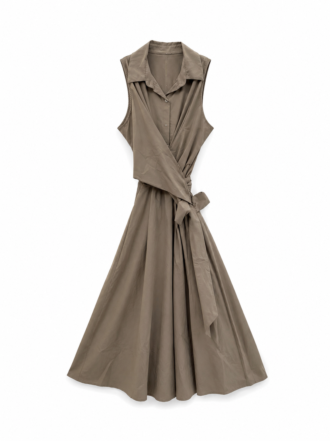 Midikleid mit Wickeloptik – Ärmelloses Sommerkleid