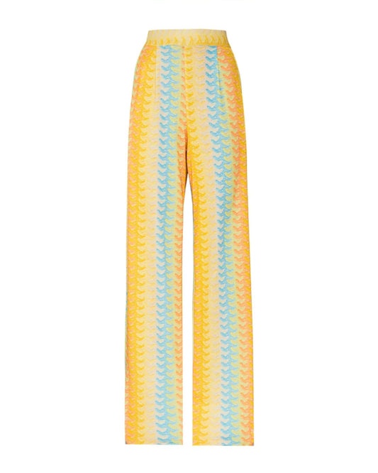 Retro‑Chevron Hose ‘Boho Breeze‘ - Gelb