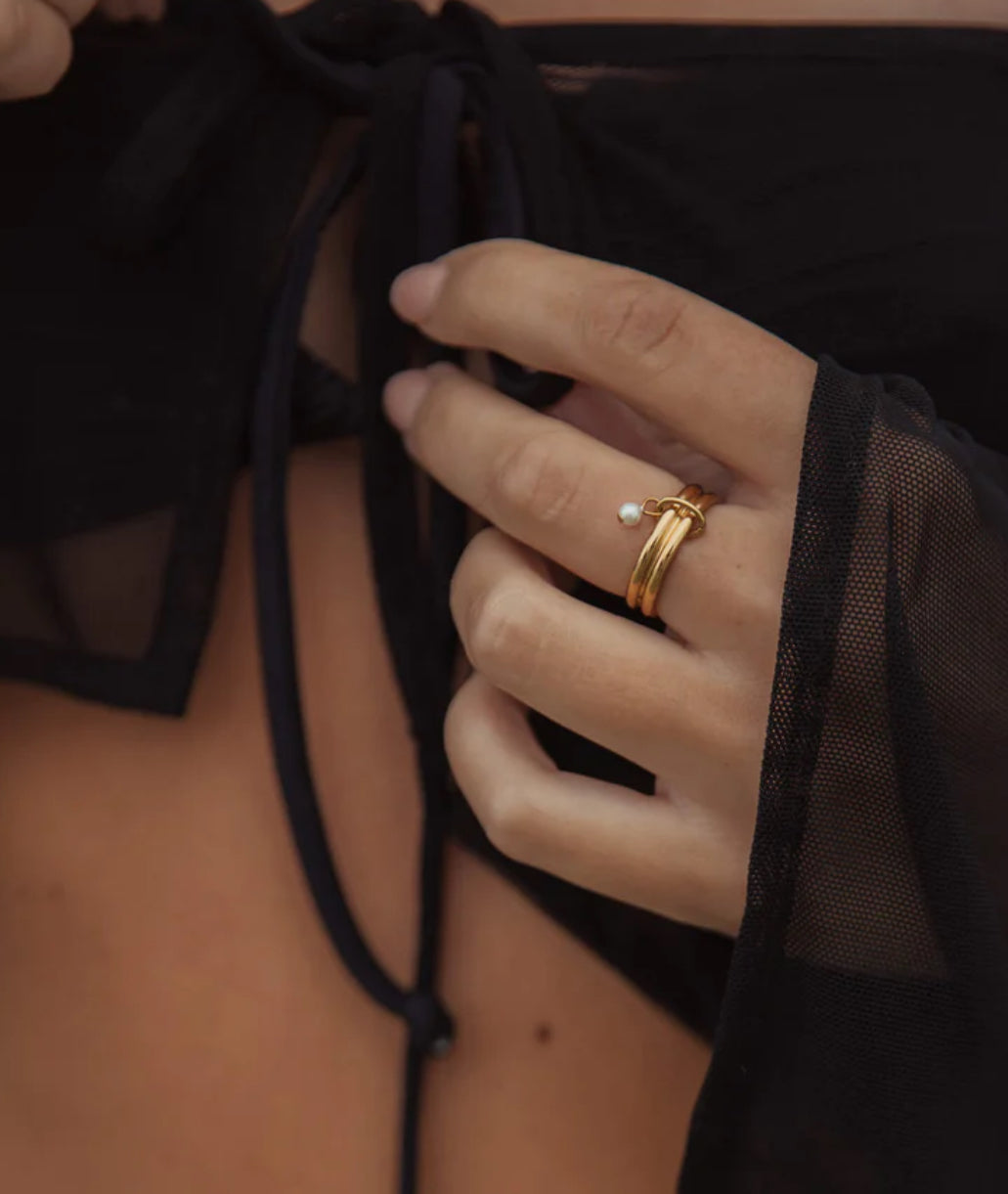 Pure Pearl Ring - 18K Vergoldet