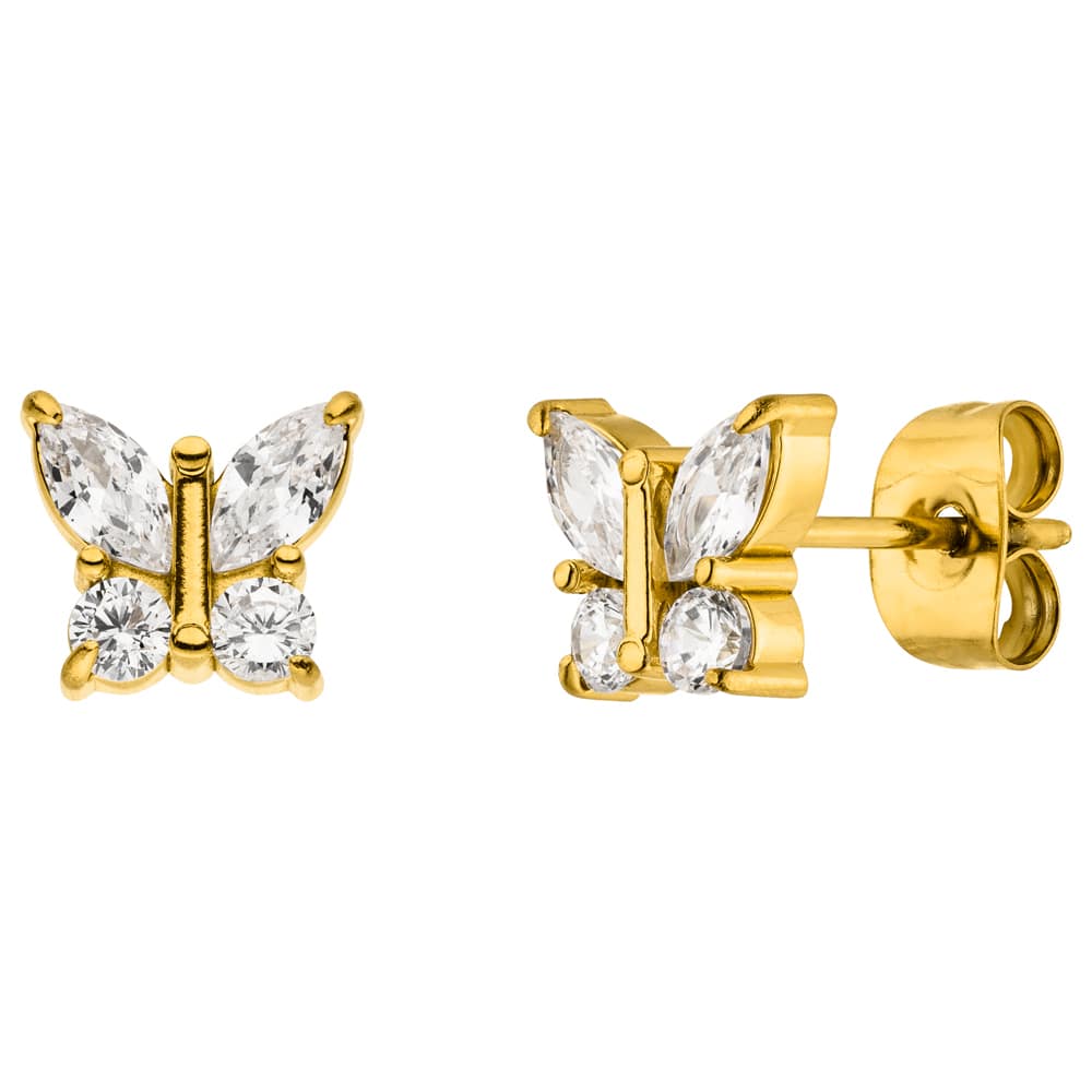 Shine Butterfly Ohrstecker | 18K vergoldet