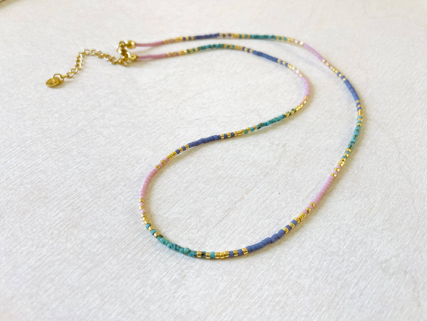 Perlenkette, Edelstahlkette, Halsband C052