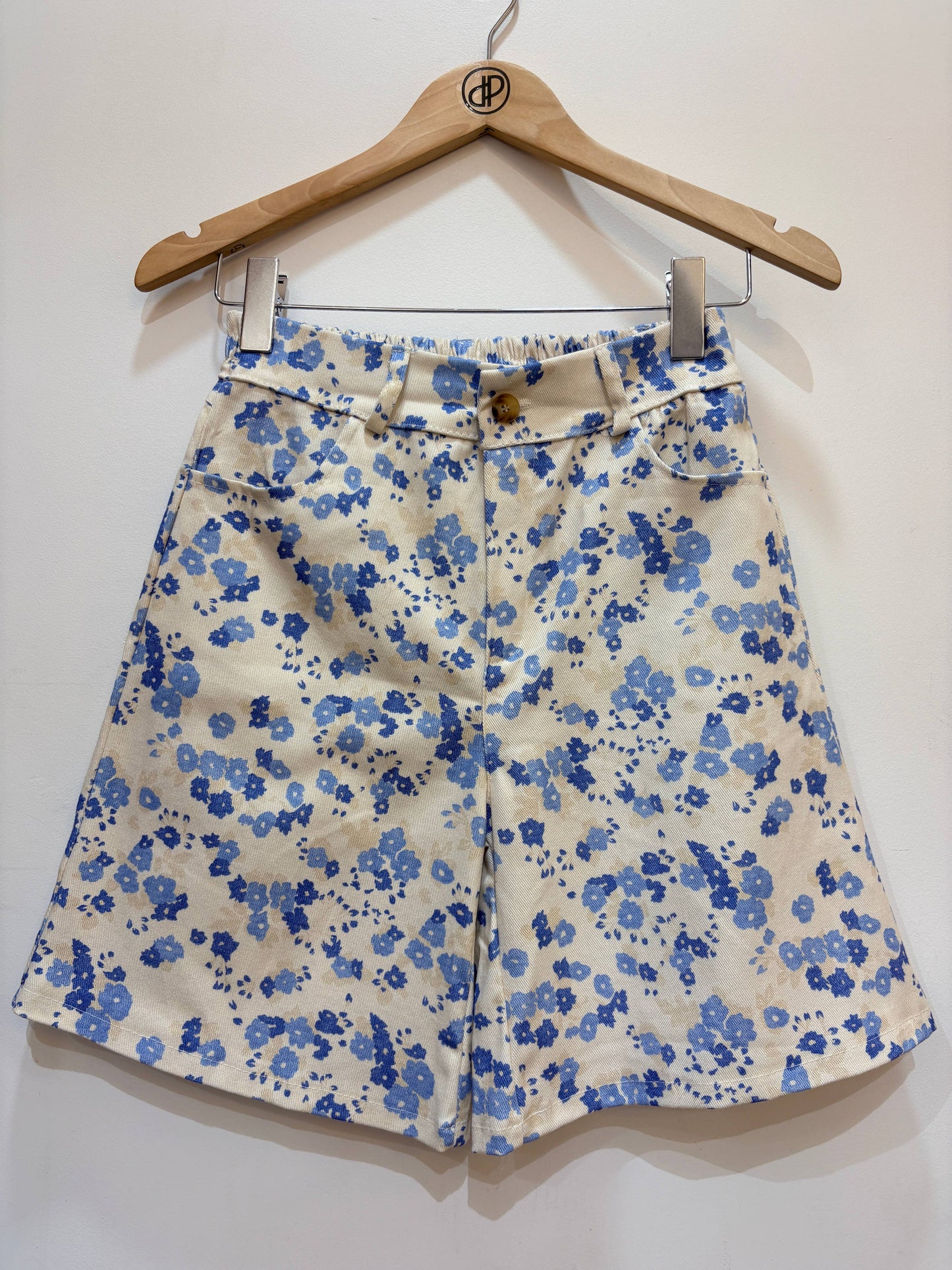 High-Waist-Baumwollshorts mit Blumenprint PPN2653