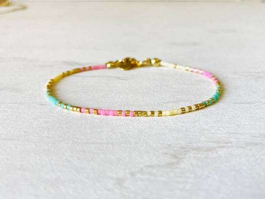 Edelstahl-Armbänder für Damen, Perlenarmbänder N015