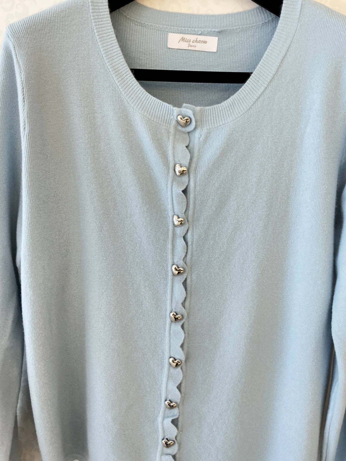 Cardigan mit herzförmigen Knöpfen [10593]